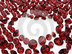 Diamond ruby heart