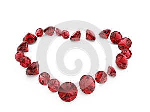 Diamond ruby heart