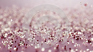 Diamond And Ruby Rain On Pink Background