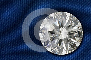 Diamond on satin fabric