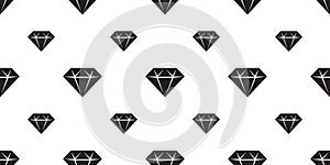Diamond seamless pattern vector gem jewelry icon crystal wallpaper background