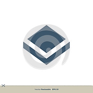 Diamond Shape Box Vector Logo Template Illustration Design