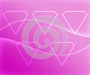 Diamond Shape Figures Abstract on Pink Gradient Background