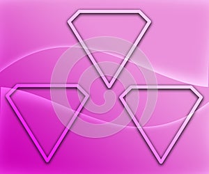 Diamond Shape Figures Abstract on PinkGradient Background