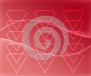 Diamond Shape Figures Abstract on Red Gradient Background