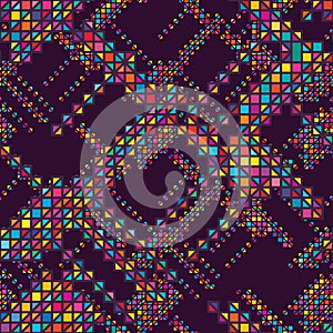 Diamond shape half seamless pattern photo