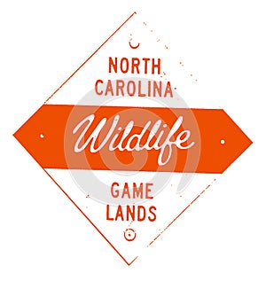 North Carolina Wildlife Game Lands Sign photo