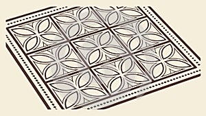 Diamond Shaped Pattern and Geometric Grid Art, vector design Generative AI