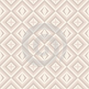 Diamond shapes repeat geometric background. Fashion pattern with squares and stars