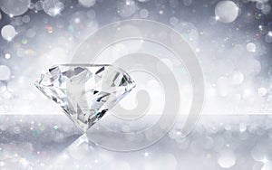 Diamond In Shiny Background photo