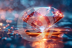 A diamond is shown on a dark background