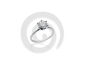 Diamond Solitaire Ring in platinum