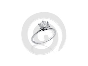 Diamond Solitaire Ring in platinum photo