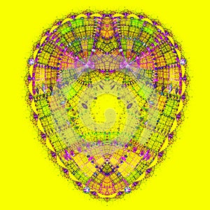 Diamond sparkling egg. Miniature universe in egg.