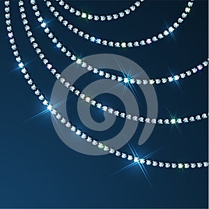 Diamond sparkling threads abstract background