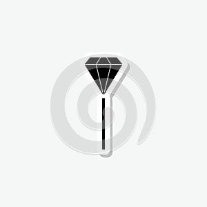 Diamond sticker Icon isolated on gray background