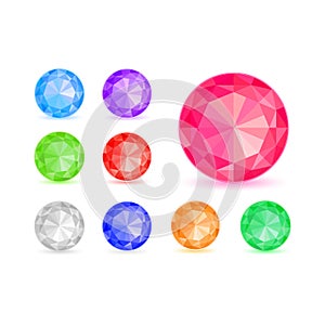 Diamond Stone Icon Set