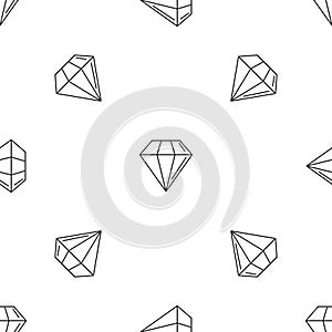 Diamond stone pattern seamless vector