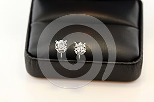 Diamond stud earrings