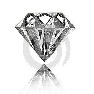 diamond symbol. Diamond illustration in a flat style.