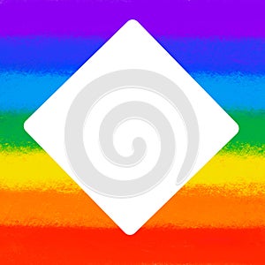 Diamond symbol frame pride rainbow symbol LGBTQ equality rights hand drawn illustration