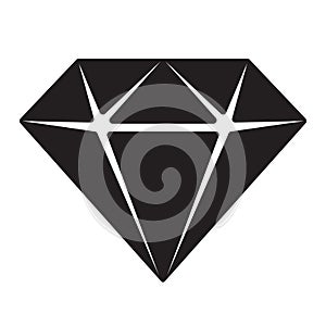 Diamond vector gem icon logo illustration jewelry