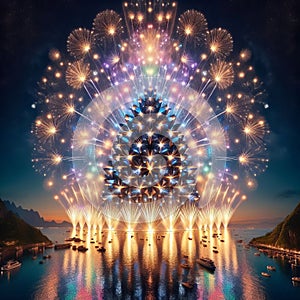 34 89. Diamond vertical shells_ Large, spherical fire