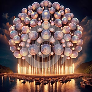 37 89. Diamond vertical shells_ Large, spherical fire