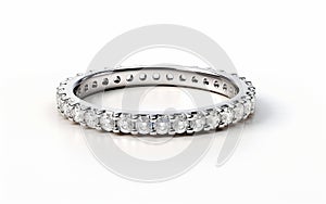 Diamond Wedding Eternity Band Rings Generative AI