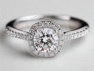 diamond wedding ring isolated on white