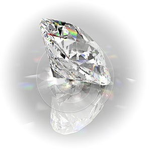 Diamond with white rounded frame photo