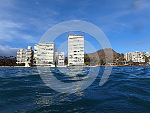 Diamondhead and Condos from the ocean