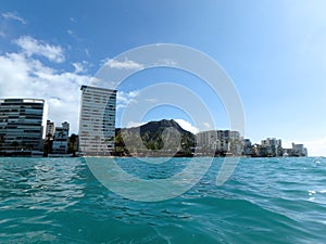 Diamondhead and Condos from the ocean