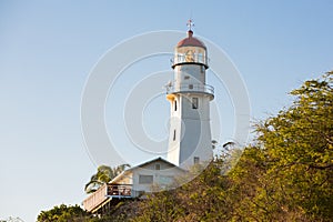 Diamondhead lighthouse near sunset