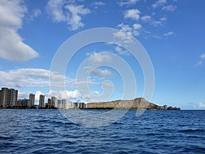 Diamondhead and Waikiki Hotels from the ocean