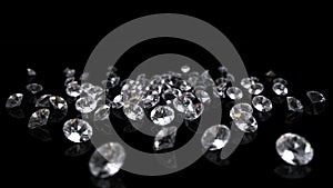 Diamonds on black background