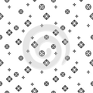 Diamonds black and white seamless pattern