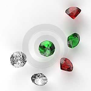 Diamonds 3d composition photo