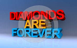 Diamonds are forever on blue