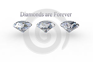 Diamonds are Forever - Set of three diamond gems photo