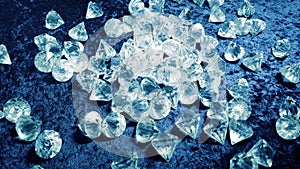 Diamonds Pile Closeup Circling Shot