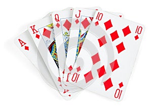 Diamonds royal flush photo