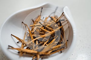 Dian Hong Jin Si. Golden needle red tea from Yunnan