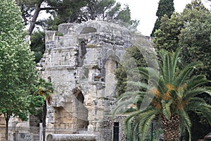 Diana Temple in Jardins de la Fontaine, NÃÂ®mes, France photo
