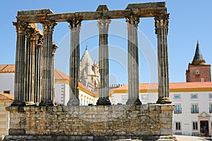 Diana Temple ruins in Evora - Portugal photo