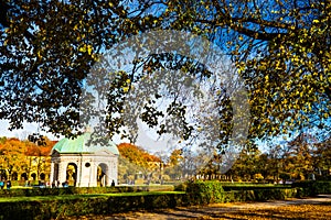 Dianatempel in Munich, Hofgarten in autumn