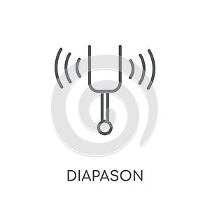 Diapason linear icon. Modern outline Diapason logo concept on wh