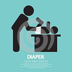 Diaper Changing Graphic Symbol photo