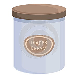 Diaper cream box icon cartoon vector. Salve nappy