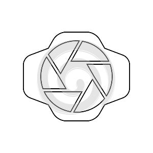 diaphragm camera icon. Element of Equipment photography for mobile concept and web apps icon. Outline, thin line icon for website